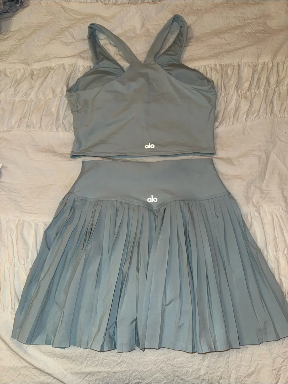Alo Light Blue Skirt Set